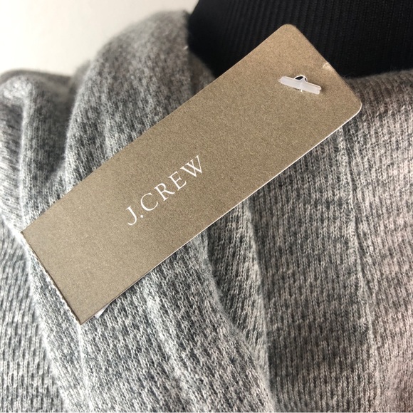 J. Crew Thermal Henley Hoodie Men's XL Gray Waffle Vintage Fleece G7654 New NWT - Picture 5 of 9